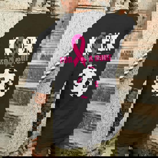 Pink Ribbon T-Shirt Kick For A Cure Soccer Ball