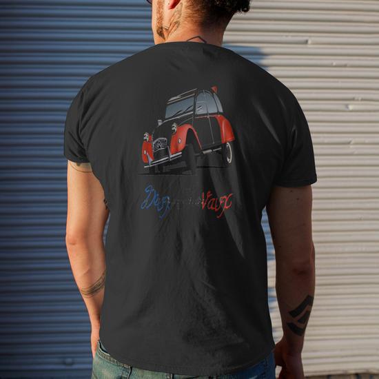 T-shirt 100% Coton Citroën 2CV - Made In Italy, Coupe Regular, Coloris Blanc, Taille XS à XXL