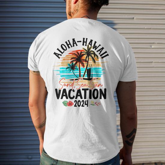 Men Hawaiian Tshirt 4 Way Stretch Casual Button Down Vacation