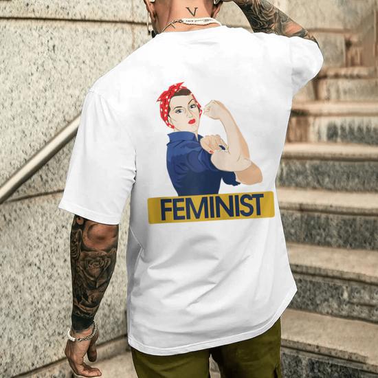 Feminist Feminista Camiseta Hombre Estampado Espalda Regaloses