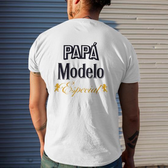 Papá Modelo Especial Mexican Beer Father's Day Mens Back Print T-shirt |  Mazezy