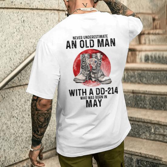 Never Underestimate An Old Man Who Loves Fishing And Was Born In May - Born  In May - Long Sleeve T-Shirt