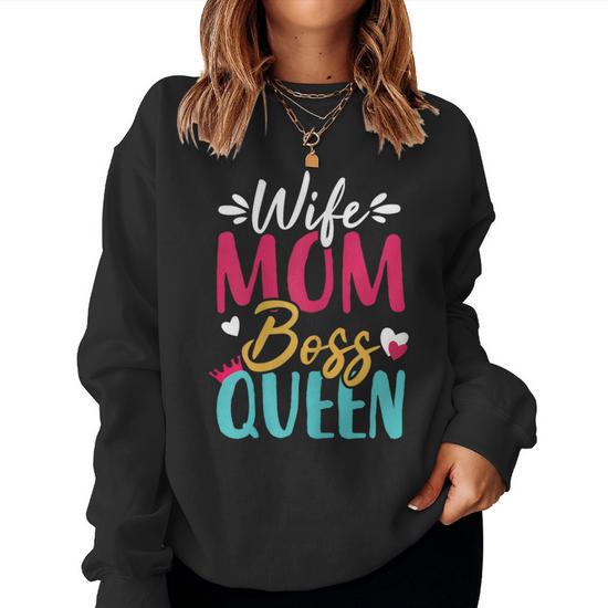 Mom boss wife sweatshirt best sale