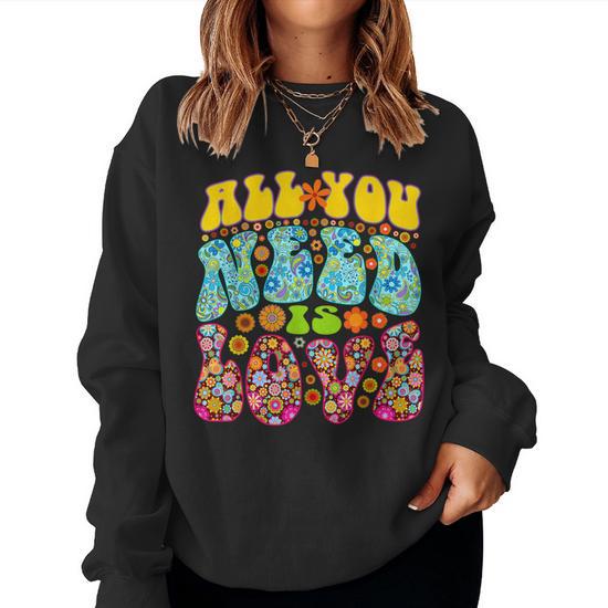 Peace Love Hippy Unisex Round newest Neck Sweatshirt, Unisex Thick Sweatshirt, Oversize Unisex Sweatshirt.