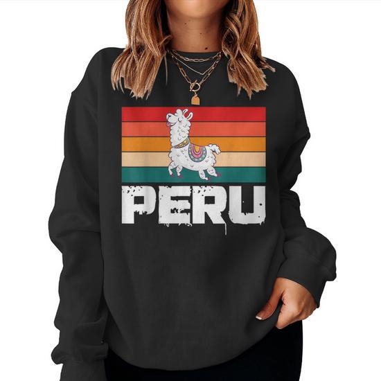 Love Peru Peruana Alpaca Llama De Peru Alpaca Sudadera Mujer Regaloses