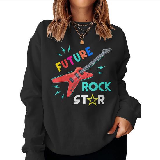 Youth Future Rockstar Guitar Music Boys Girls Women Sweatshirt Thegiftio UK