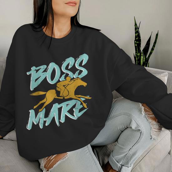 Boss Mare Horse Riding Boss Women Sweatshirt Monsterry