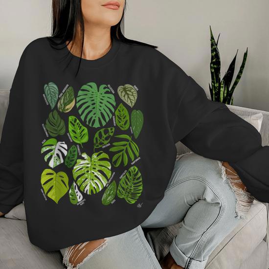 Monstera Varieties Albo Deliciosa Thai Con Plant Lover Women Sweatshirt -  Seseable