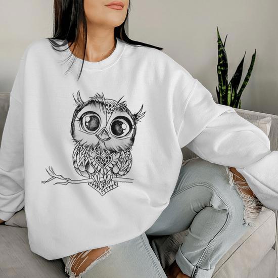 Geometric Owl Mandala Style For And Women Women Sweatshirt Thegiftio UK