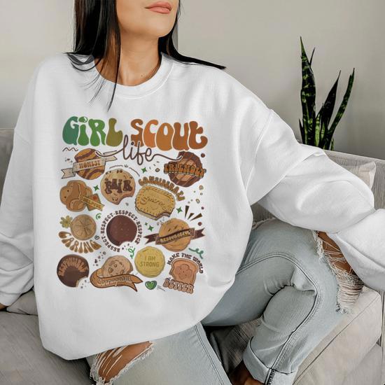 Girl scout cookie sweatshirt hotsell