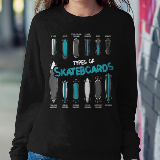 Girl skateboards sweatshirt fashion