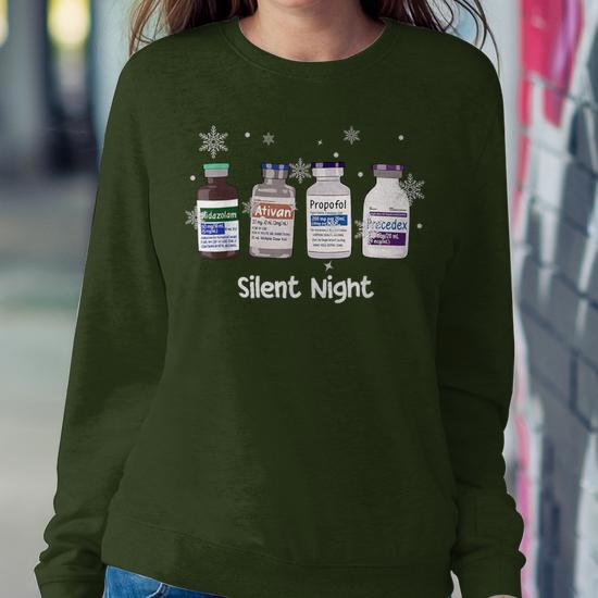 Silent Night ativan, Versed, Propofol Funny Christmas Nursing