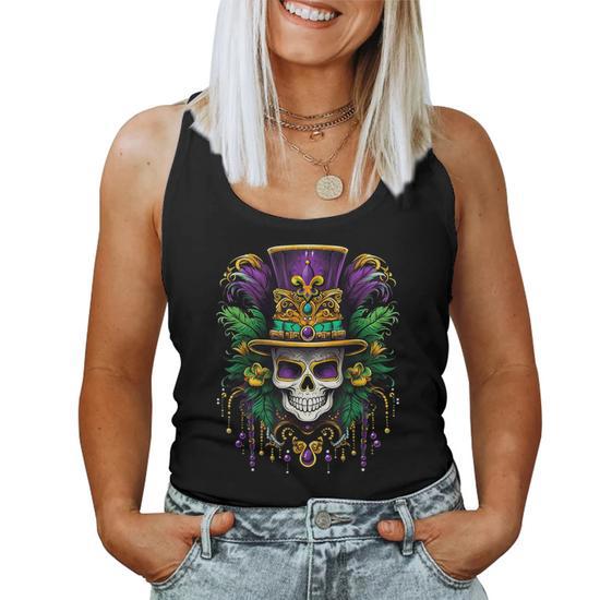 sugar skull tank top womens
