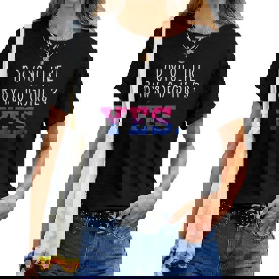 Do You Like Girls Or Boys? Yes Bisexual Pride T-Shirt Do You Like Girls Or Boys? Yes Bisexual Pride T-Shirt