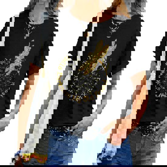 Hello Darkness My Old Friend Moon And Dragonfly T-Shirt