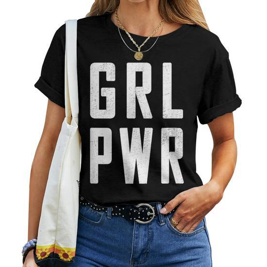 Grl Pwr Girl Power Cute Slogan T For Strong Women Women T-shirt - Monsterry  UK