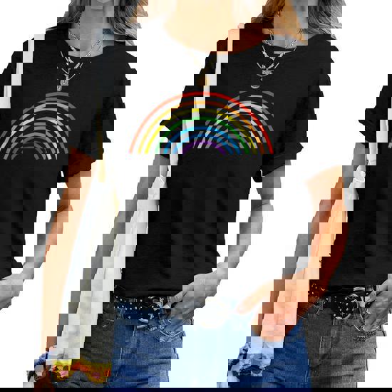 Rainbow Striped T-Shirt - Simple Plain Rainbow Design Rainbow Striped T-Shirt - Simple Plain Rainbow Design