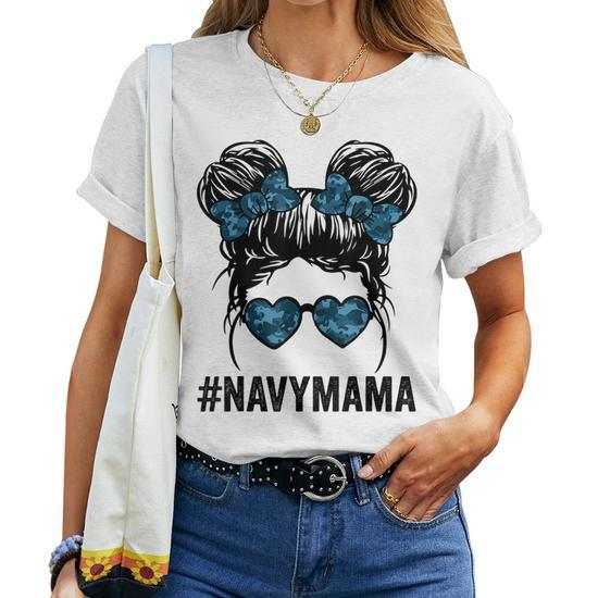 Proud Navy Mama For Moms Navy Women Proud Mom Women T shirt Monsterry