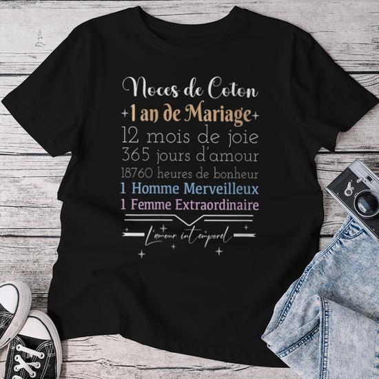 T-shirt Amusant '4 Ans De Mariage' Pour Femme - Marque Gildan, 100% Coton, Neuf Sans étiquette