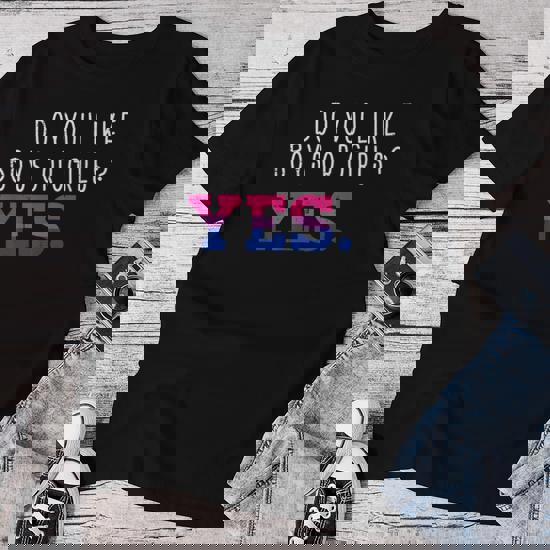 Do You Like Girls Or Boys? Yes Bisexual Pride T-Shirt Do You Like Girls Or Boys? Yes Bisexual Pride T-Shirt