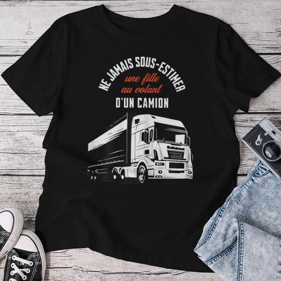 Camionneuse Femme Routier Débardeur Cadeau Humour - Ne Jamais Sous-Estimer Une Fille Au Volant