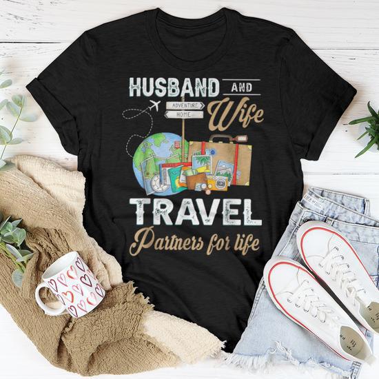 Husband And Wife Travel Partners For Life Couple Women T shirt Monsterry