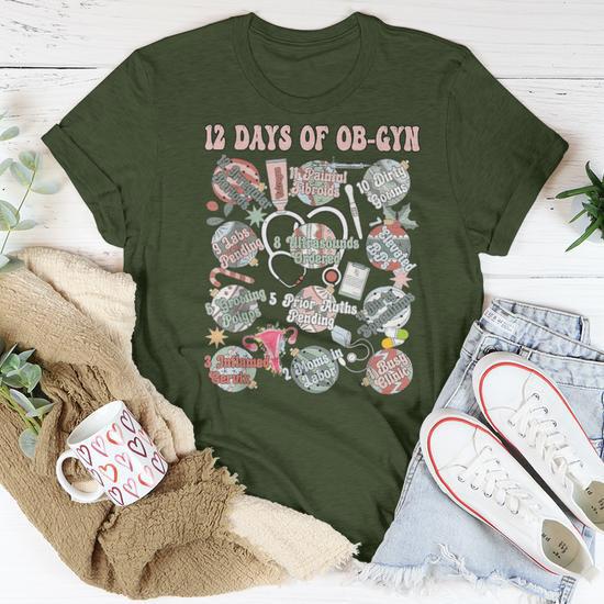 nurses 12 days of christmas shirt