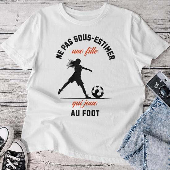 Tee shirt foot fashion fille