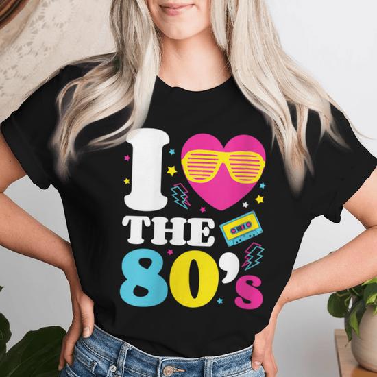 T-shirt Années 80-90 Style Rétro - Parfait Pour Fête, Déguisement, Soirée à Thème