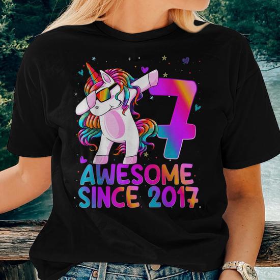 7th birthday best sale unicorn shirt