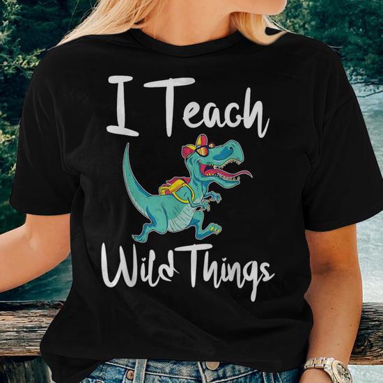 Funny Dinosaur Grammar Teacher T-Shirt Women's - Canada Teacher Shirt Gift For Kindergarten Elementary - View #3