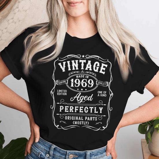 Vintage 55 Birthday Decorations 55Th Bday 1969 Women T-shirt