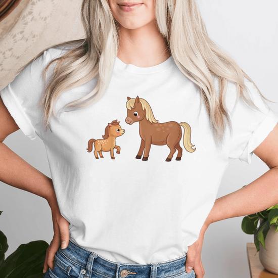 T-shirt Fille Et Cheval – Motif équestre Pour L'écurie Et L'équitation – Coupe Classique Légère En Coton - 7