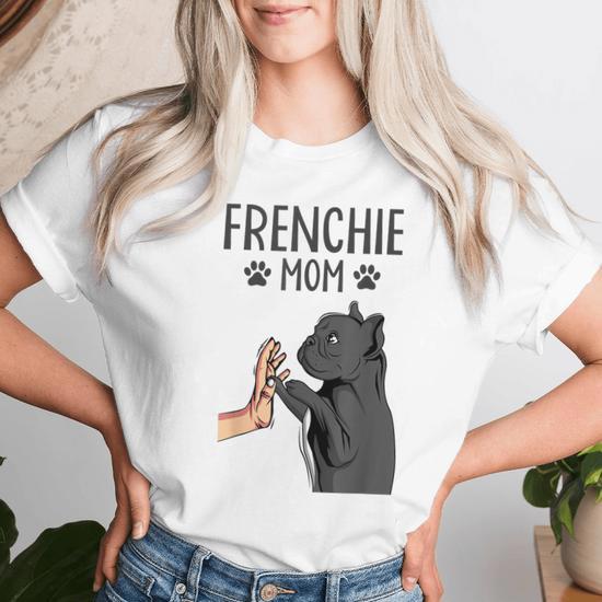 T-shirt Frenchie Mama Mignon Avec Bouledogue Français - Unisexe, Taille S à 3XL, Noir