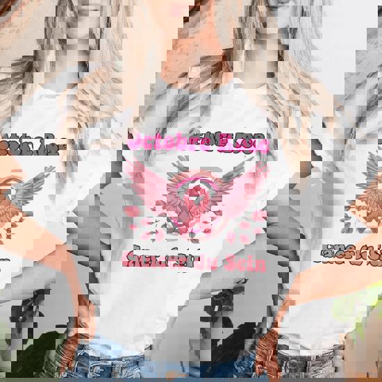 Cancer Du Sein Her Fight Is Our Fight Squad Mélanine Femme Noire Ruban Rose T-shirt Cadeau/femme Afro-américaine Survivante Du Cancer Du Sein - France