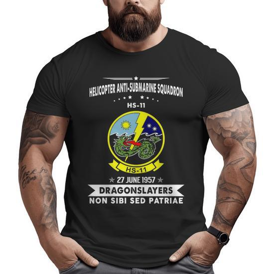 Helicopter Anti-Submarine Squadron 11 Hs Big and Tall Men T-shirt