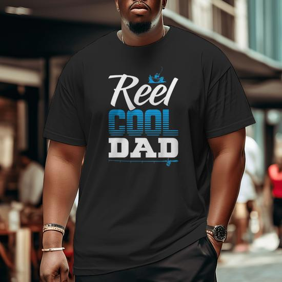 Reel Fishing Father's Day Angling From Kids Big and Tall Men T-shirt