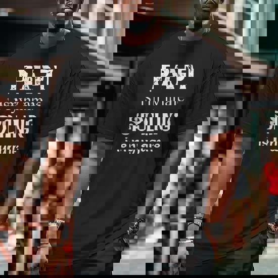 Mens Papi Is My Name French Spanish Latin Grandpa Grandfather Big