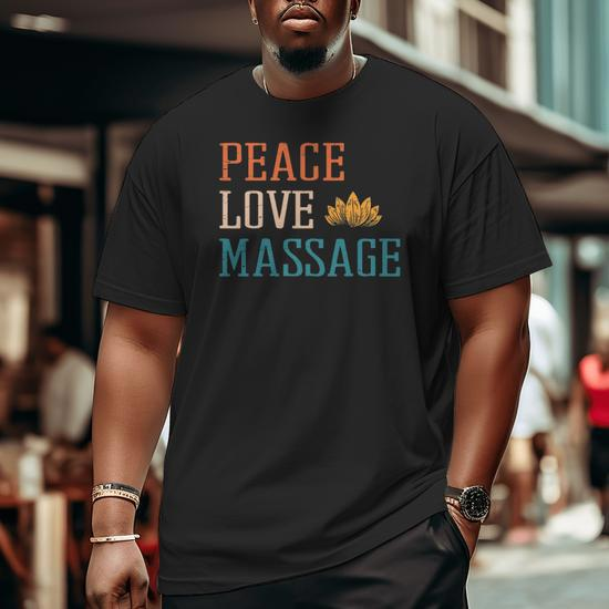 Heartbeat of Massage Therapist T Shirt Men Short Sleeve Cotton