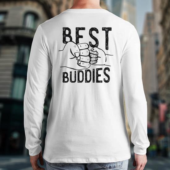  BEST BUDDIES Fist Bump Fun Matching Buddy Meme Dad T