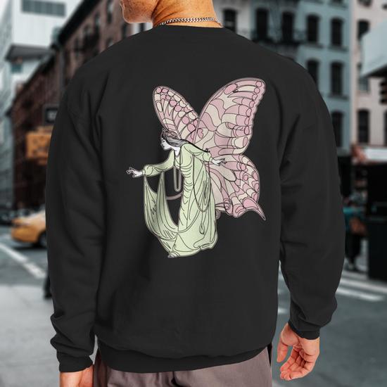 Fairy Grunge Fairycore Clothes Fairy Core Pastel Aesthetic Sweatshirt Back  Print - Monsterry