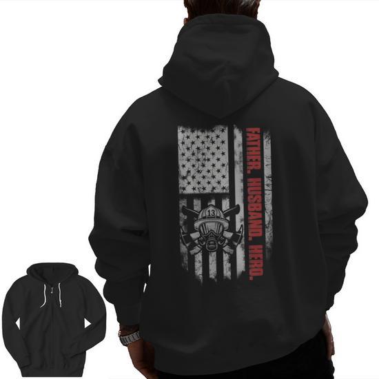 Firefighter zip best sale up hoodies