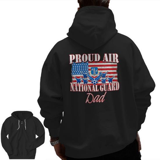 Proud Air National Guard Dad Usa Air Force Father&rsquo;s Day Zip Up 