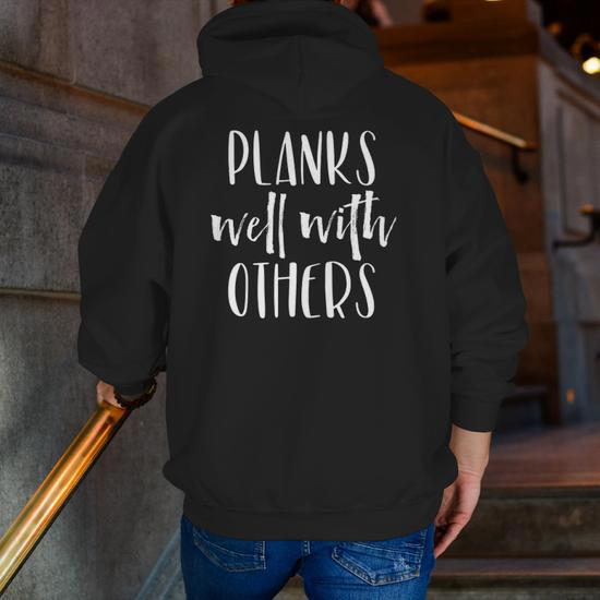 Planks Well With Others Barre S Workout Clothes Zip Up Hoodie Back