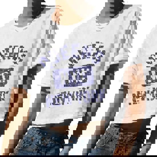 Jamaica Ny T Shirt - Gym Style Distressed White Print