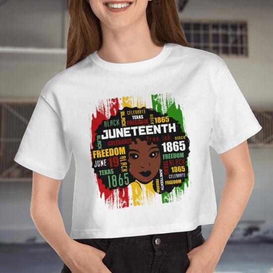 Juneteenth Shirts Women Plus Size Juneteenth Pattern T Shirts For...