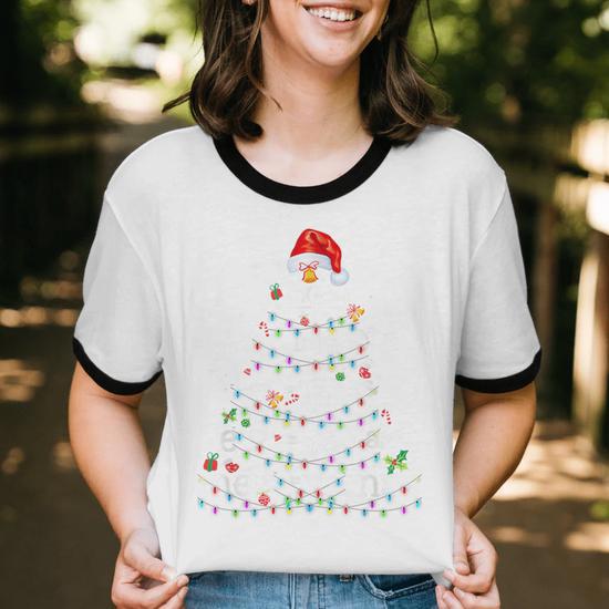 Christmas Xmas Clothing Math Christmas Tree Cotton Ringer T-Shirt