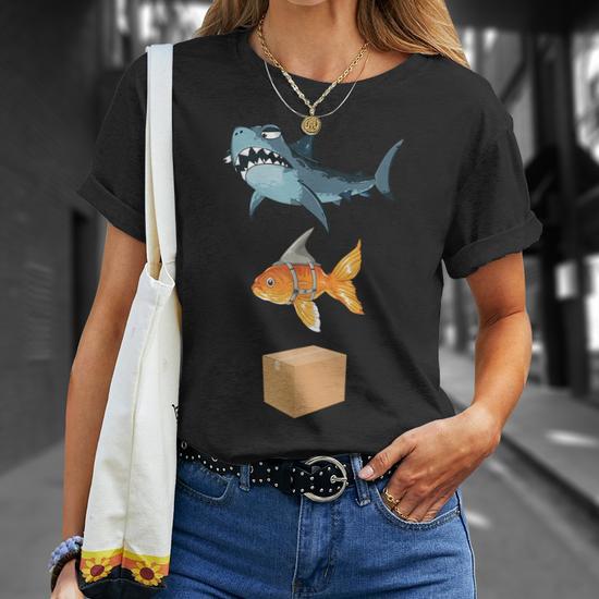 cardboard box fish dance Big Fish Little Fish Cardboard Box Rave Dance Moves T-Shirt