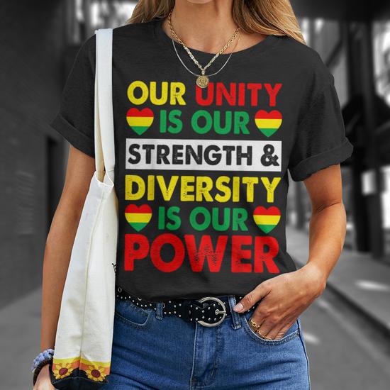 Black History Month African American Unity Power Diversity T-Shirt