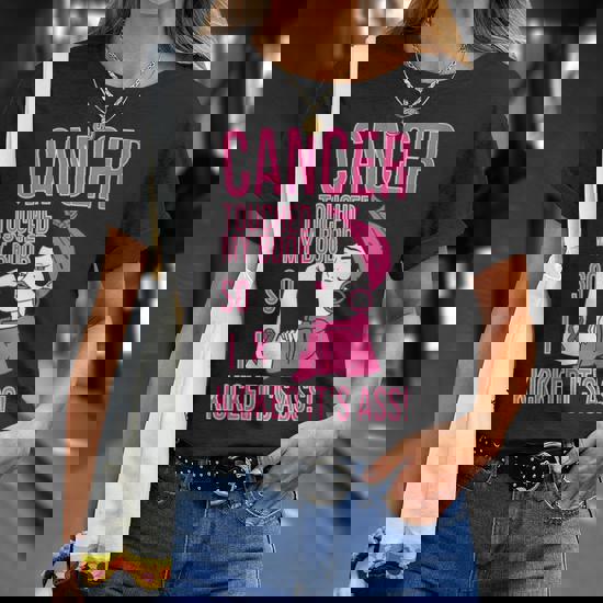 Cancer Touched My Boob So I Kicked It's Ass T-Shirt Gifts Cancer Touched My Boob So I Kicked It's Ass T-Shirt Gifts